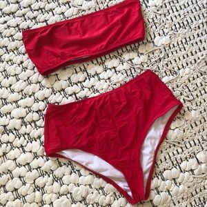 High waisted bathing suit worn once!